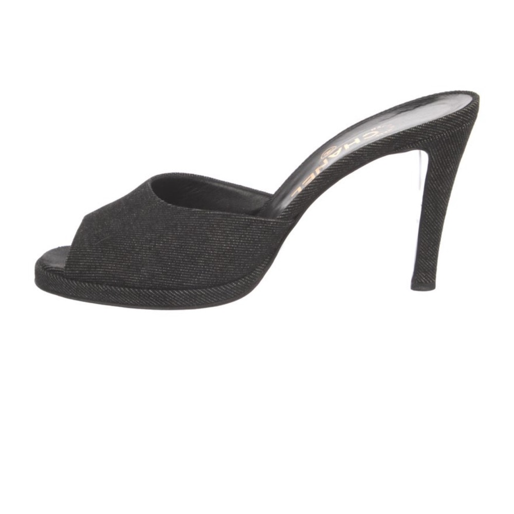 Vintage Chanel denim mules - Picture 3 of 4